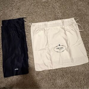 Prada White Logo Dust Bags 2 also with Navy 6 Bags